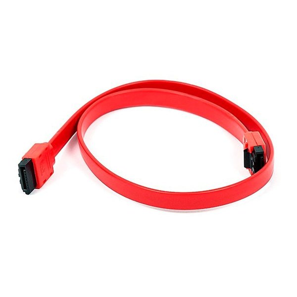 Monoprice 18inch SATA 6Gbps Cable w/Locking Latch - Red 8784